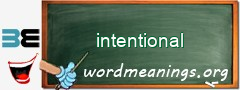 WordMeaning blackboard for intentional